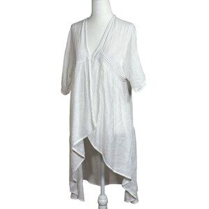 Vivid Size S Womens Open Kimono Cardigan With Lace Trim Elegant